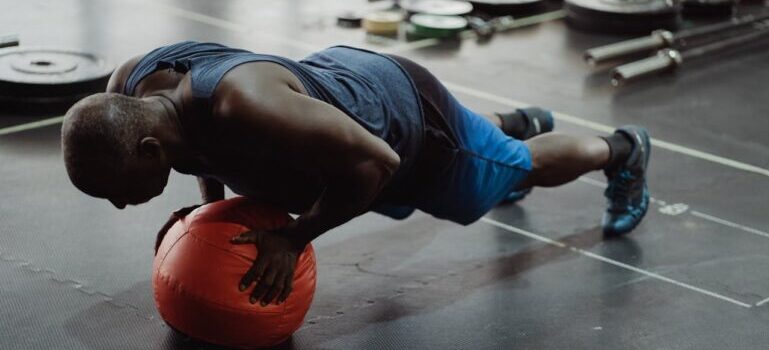 A man exercising