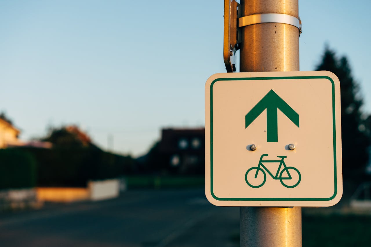 a sing on one of the best cycling routes in Sharjah