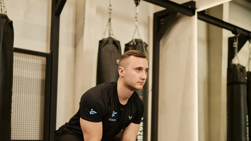 Tony, personal trainer, conditioning workout in a Dubai gym