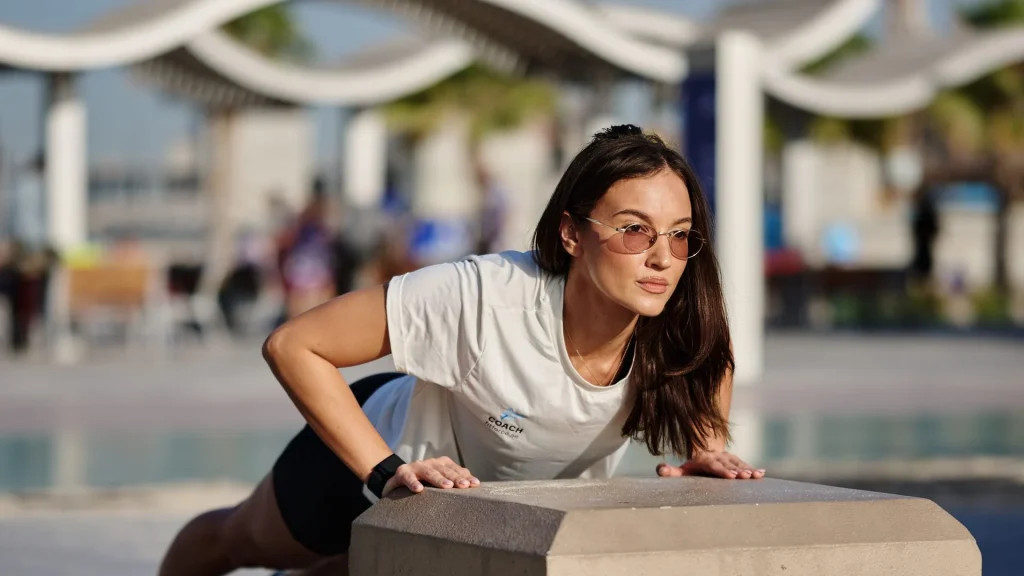 Nevena, female personal trainer, mobility and stretching session in Dubai