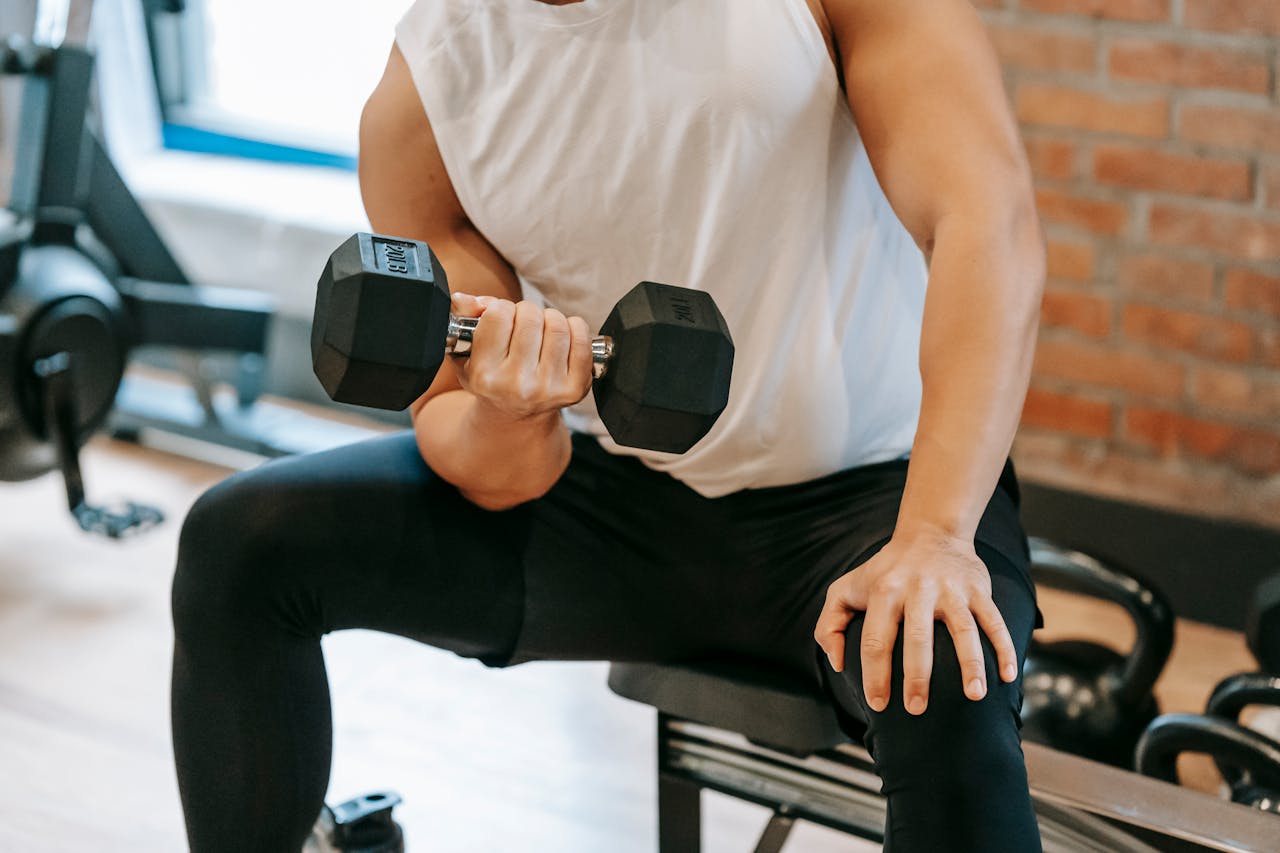 A man exercising