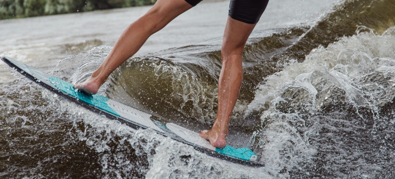 A person enjoying wakesurfing Dubai