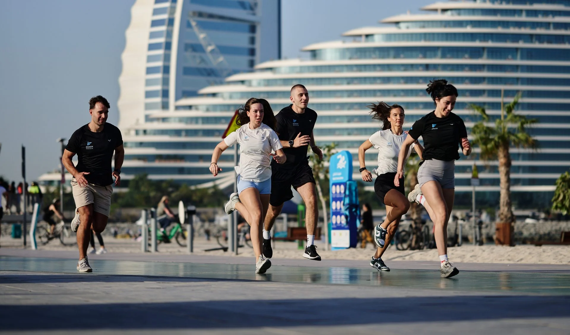 Small-group outdoor session with FitForce trainers at Umm Suqeim beach, Dubai